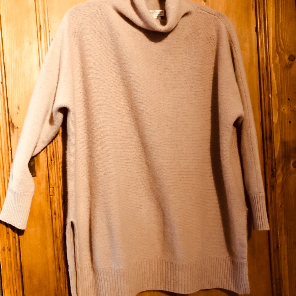 100% cashmere “sweatshirt”/tunic.  Blush/mauve